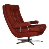 1970s, Swedish swivel armchair by Ulferts Sweden, furniture velour.