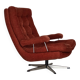 Fauteuil pivotant suédois des années 1970 par Ulferts Sweden, velours de mobilier.