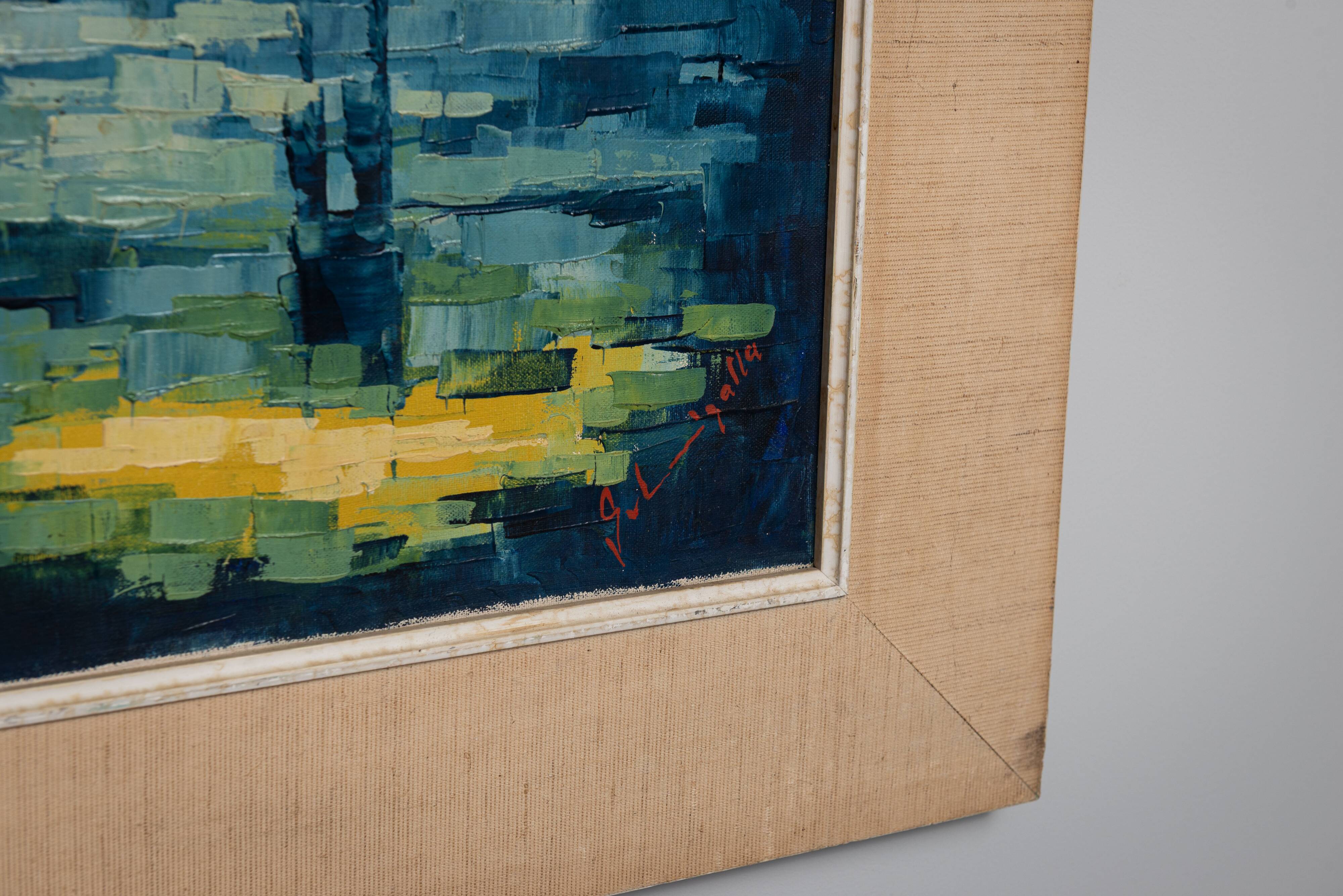 Peinture abstraite atmosphérique