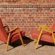 Paire de fauteuils rouge Interier Praha