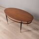 Table basse vintage en bois des années 60, design italien