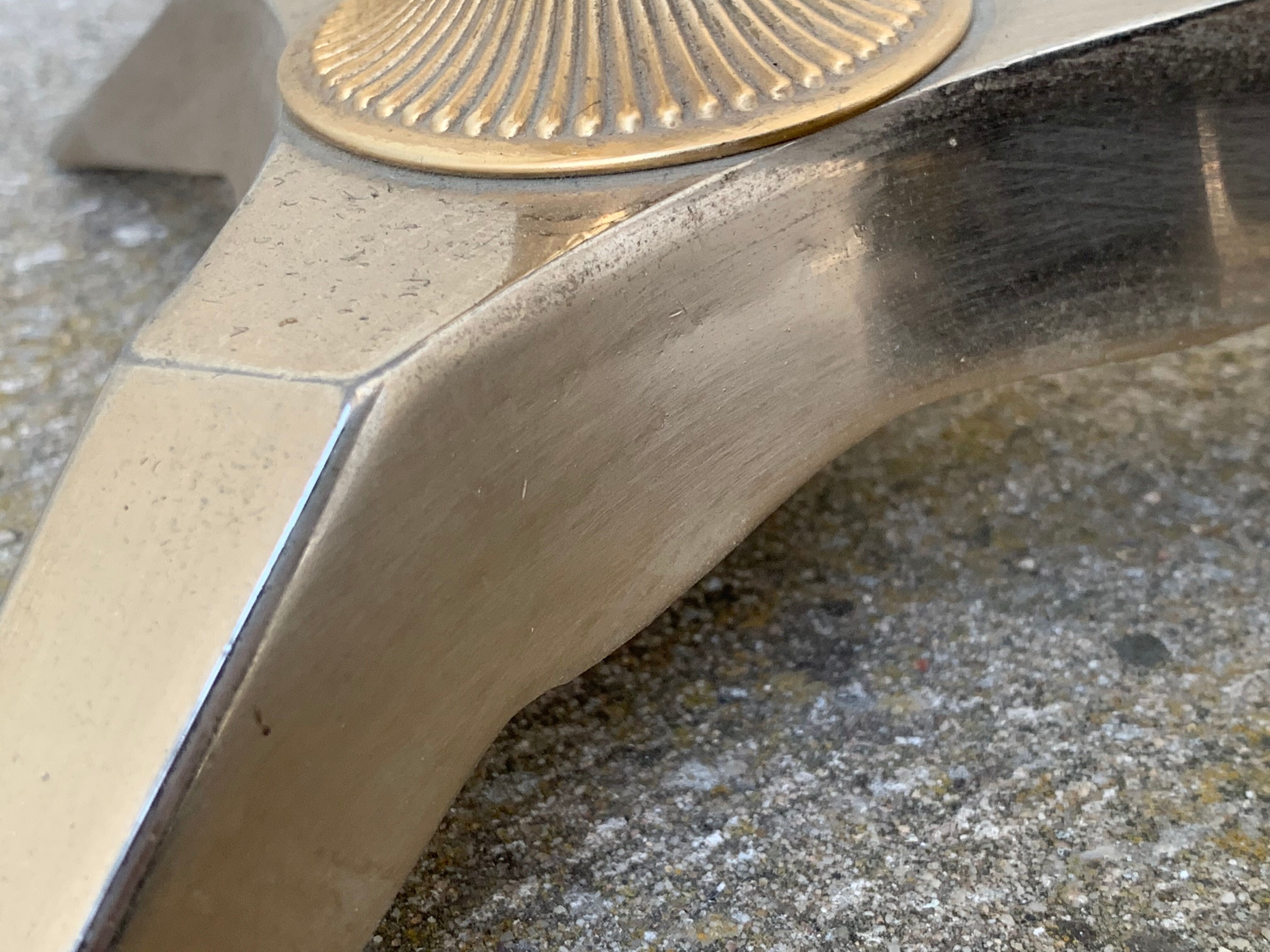 Vintage brass floor lamp in scale and opaline 1950