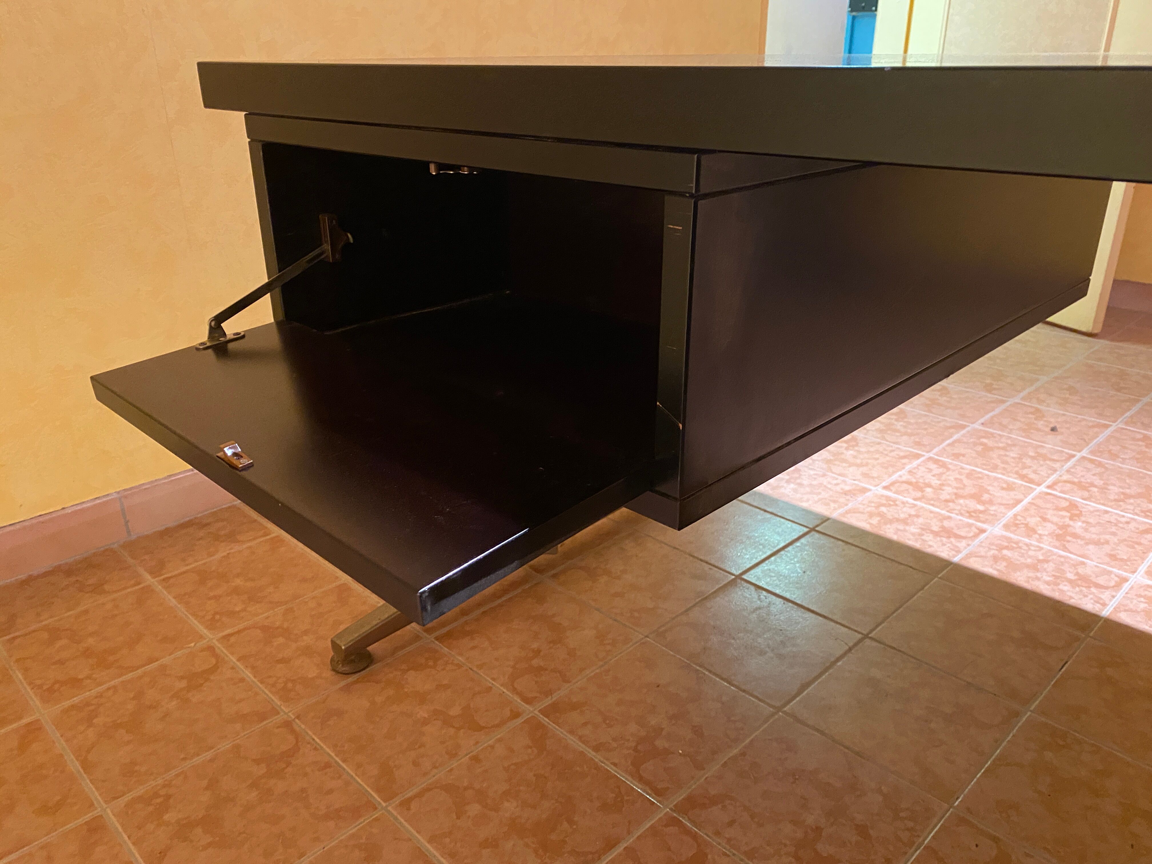 Office abbondinterni mahogany color almost black from the 70s.