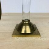 Hollywood Regency brass and plexiglass lamp, 1970s