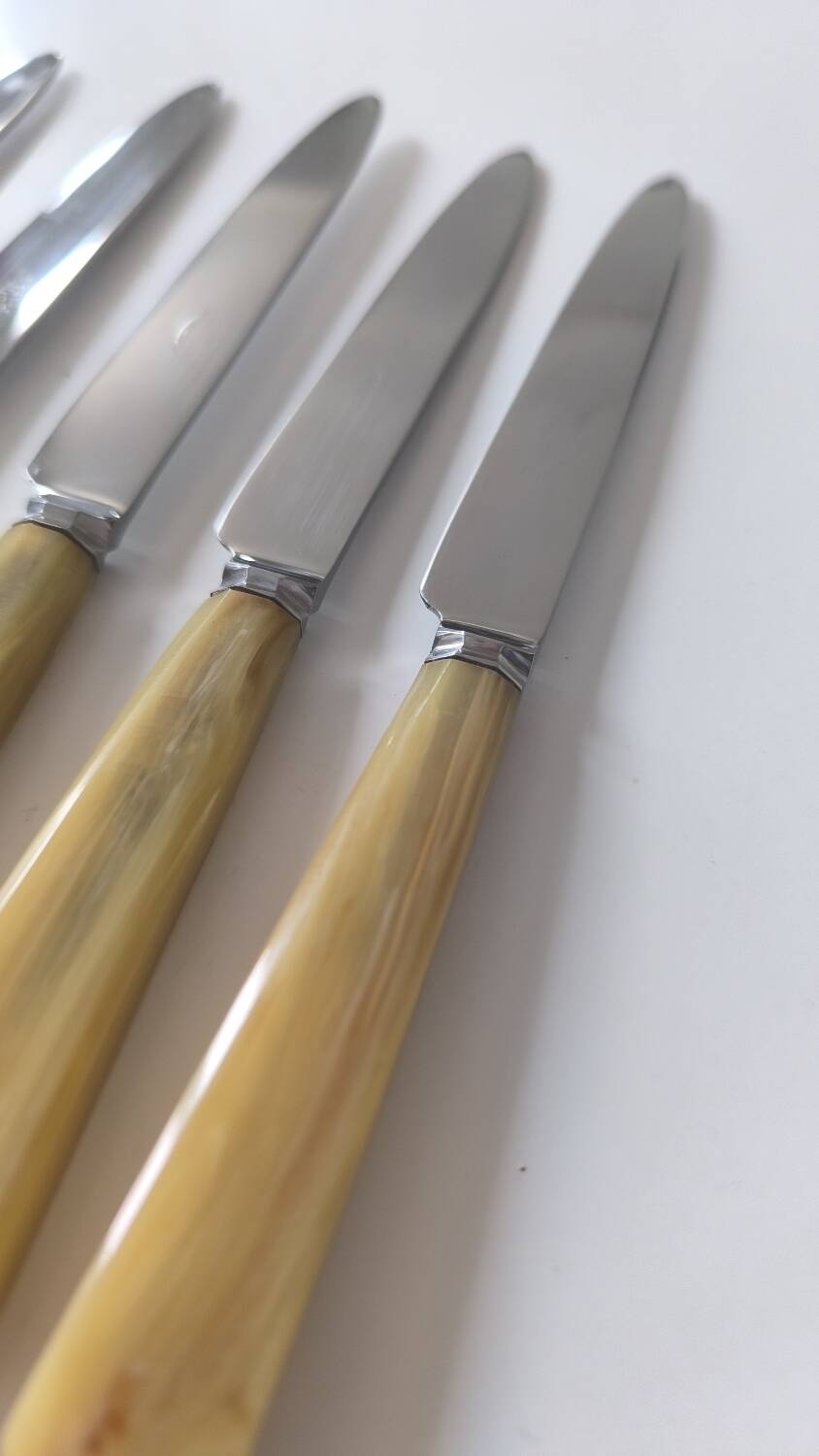 Set of 12 bakelite and stainless steel knives