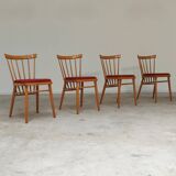 Lot de 4 chaises par Antonin Suman pour Tatra Nabytok Pravenec Année 60