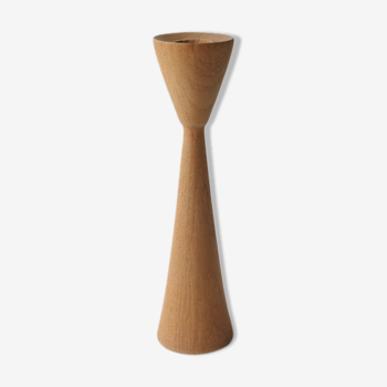 Danish designer teak candlestick