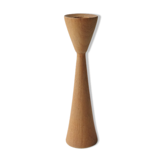 Danish designer teak candlestick