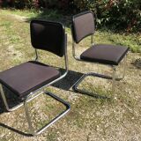 Pair of chairs Cesca B32 Marcel Breuer Italian reissues 90