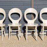 4 BAUMANN white seagull chairs