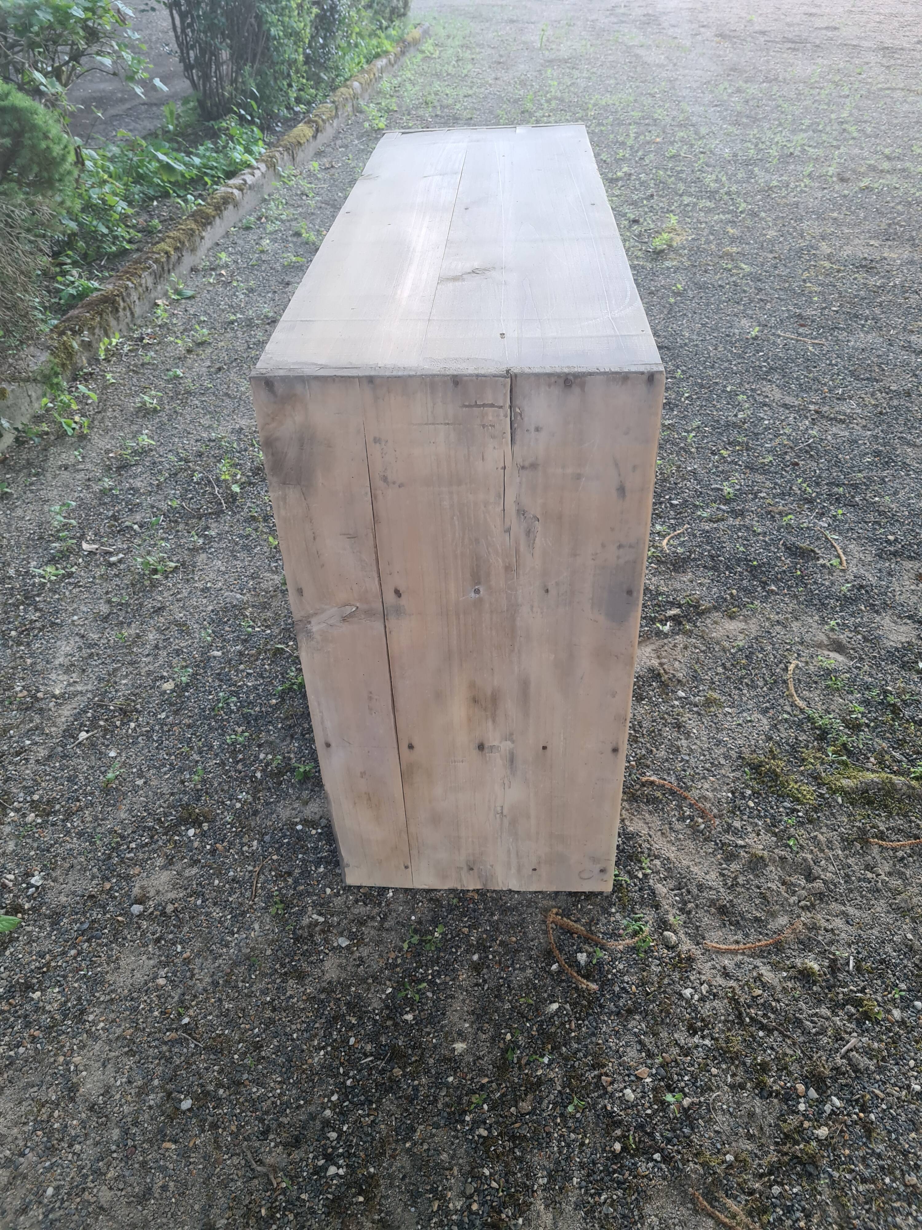 Trades furniture with raw wood lockers