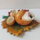 Salt / Pepper / Mustard Barbotine Set Vintage Snails