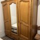 3-door wardrobe, 3 drawers in solid oak