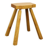 Tabouret vintage en bois, années 1970
