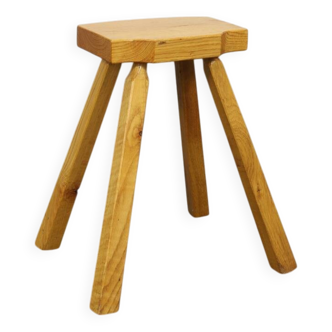 Vintage Stool Wood, 1970s