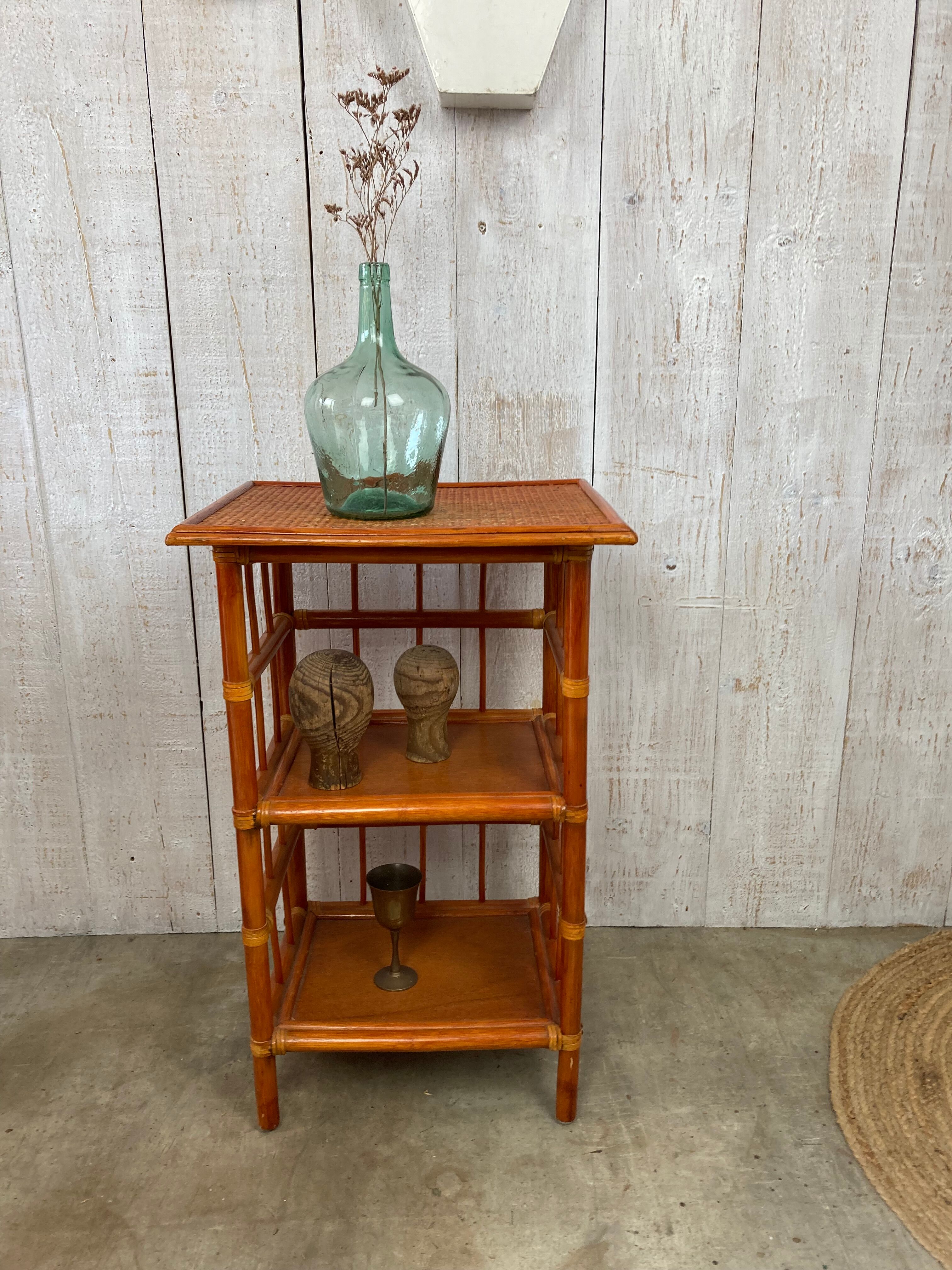 Rattan shelf