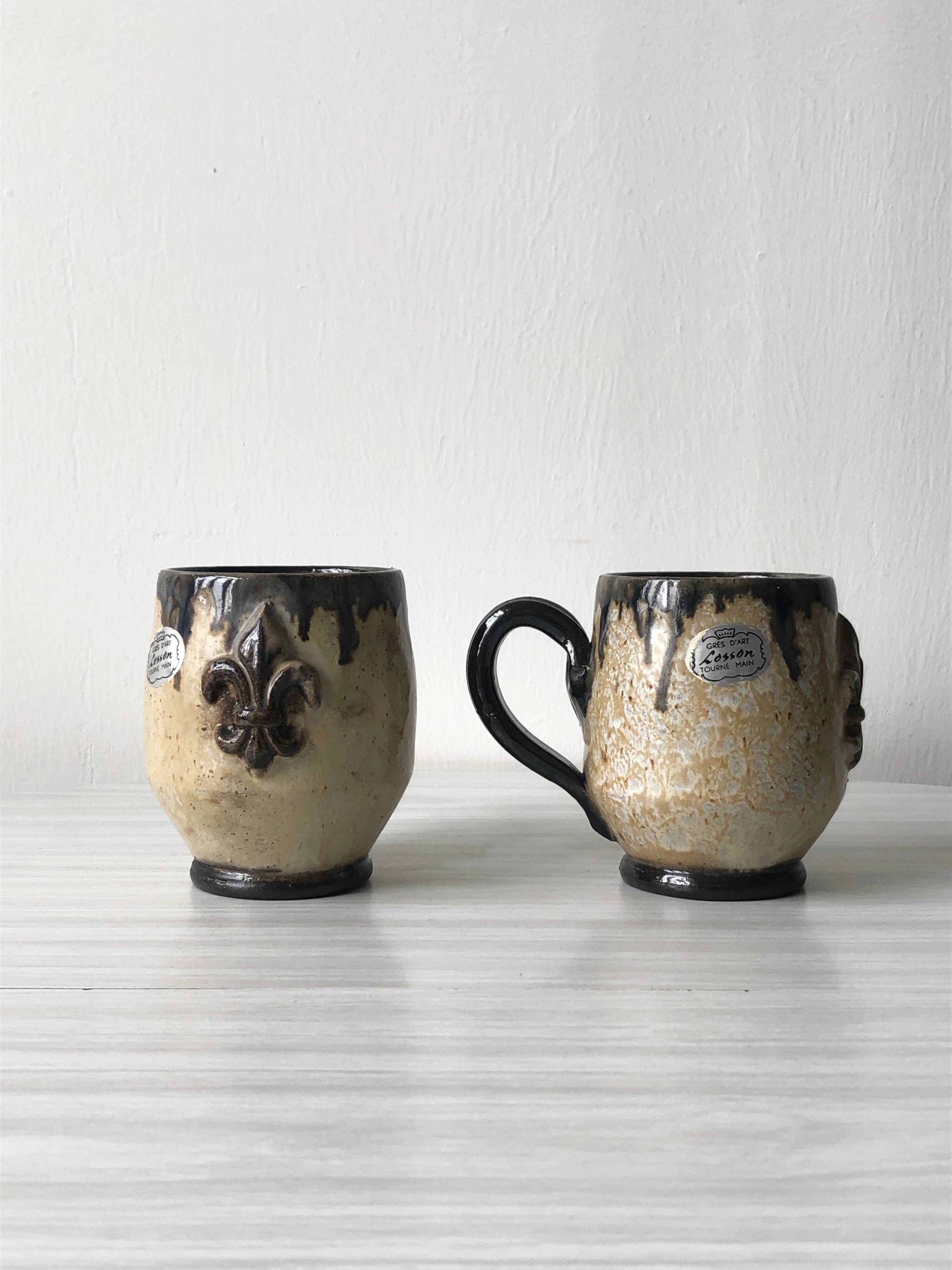 2 steins - mugs in real Losson stoneware
