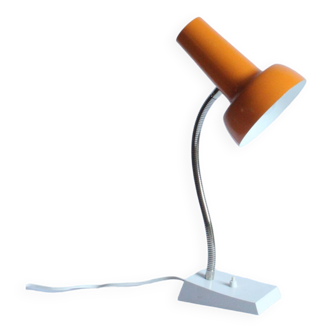 Lampe de bureau en métal orange par Sis Leuchten, Allemagne 1960