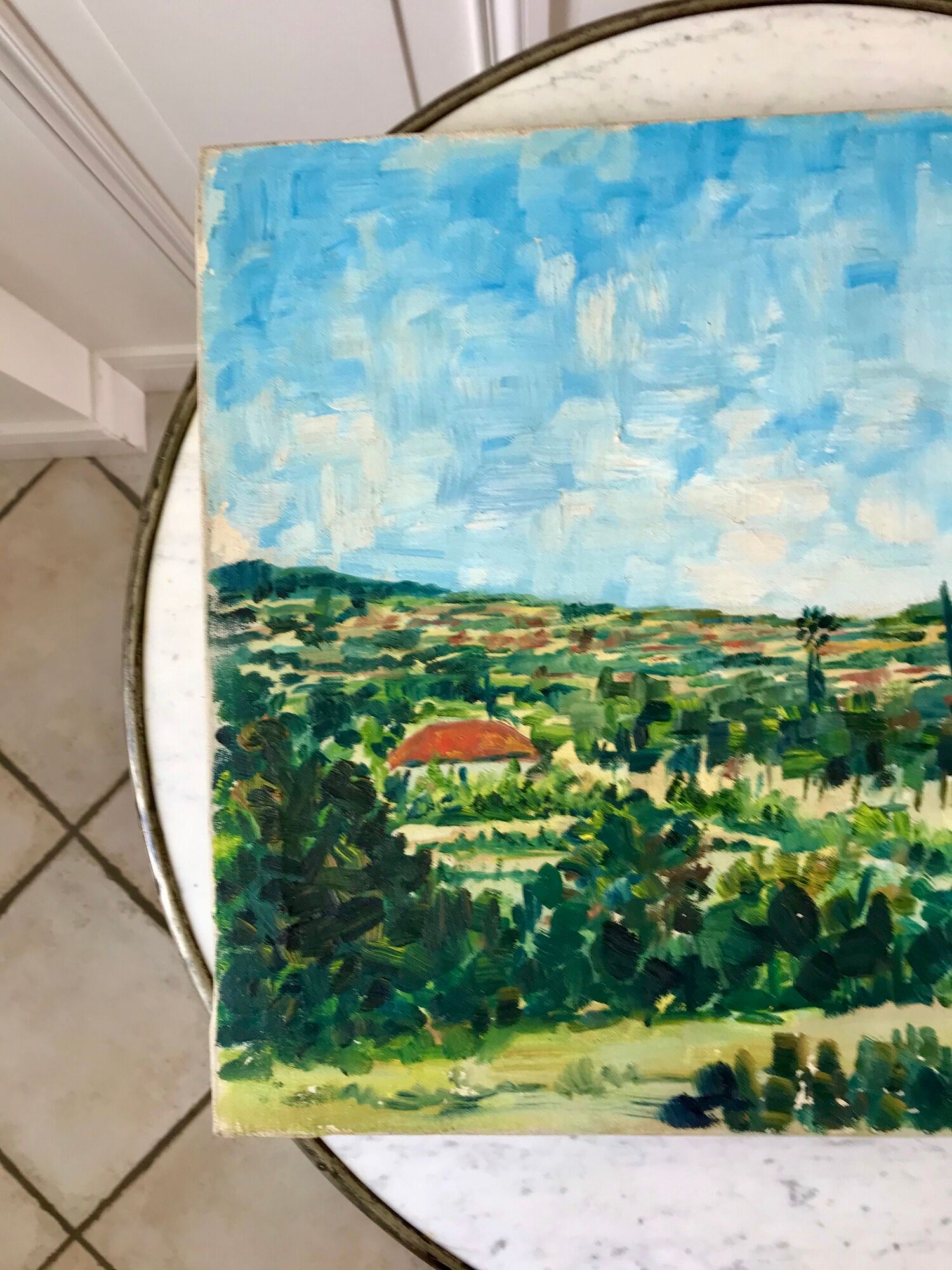 painting / oil on canvas landscape ancient countryside twentieth century