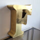 Old sign letter F