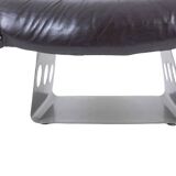 Metal and leather living room. 1970s