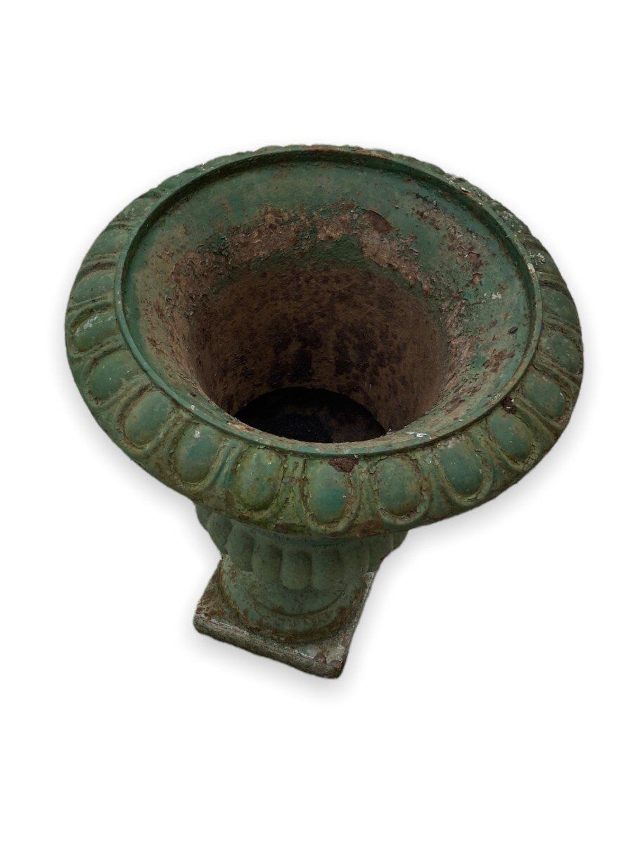 Vase Medici Late XIXth enamel Green