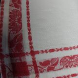 Set of five table napkins made of thick damask cotton with monogram BD 52 X 62.