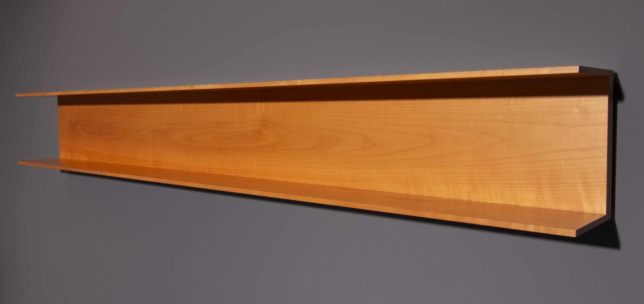 Renz wall shelf designed by Walter Wirz in beech 200 cm