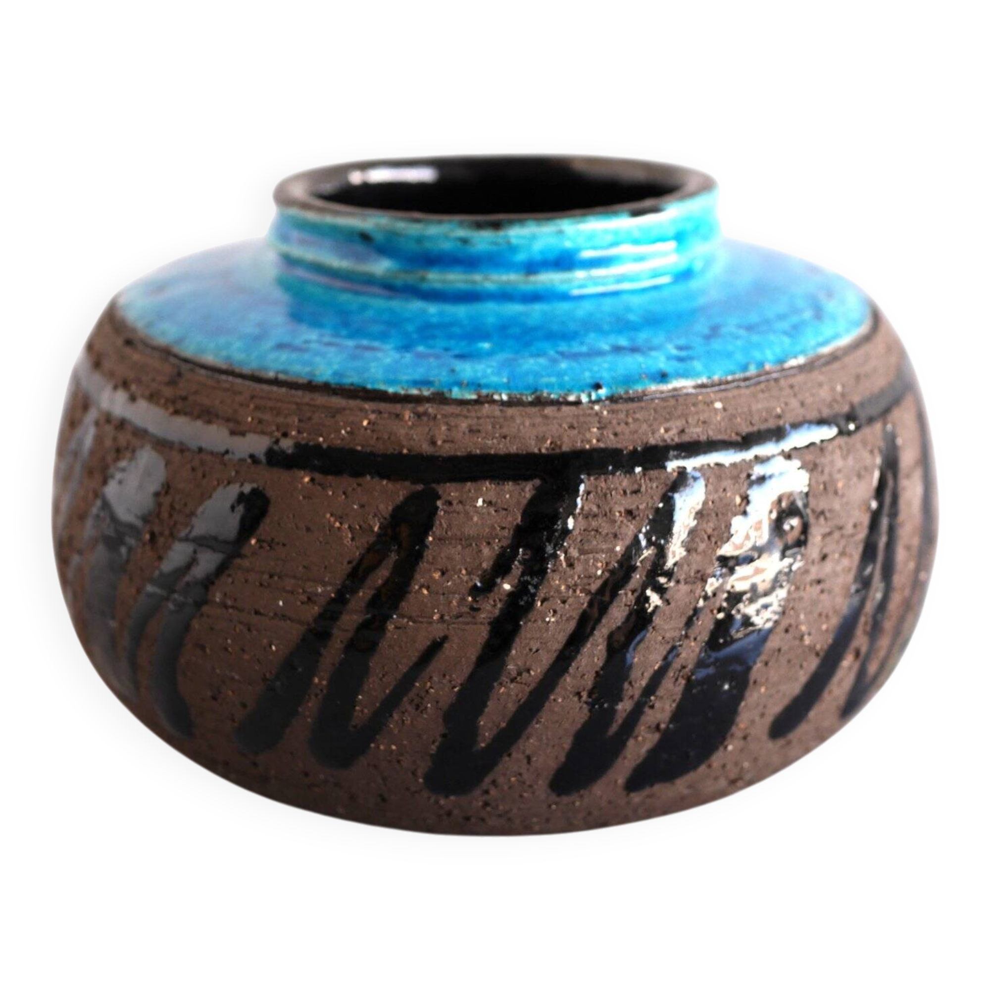 Mid-century modern studio art ceramic vase by Inger Persson for Rörstrand, Sweden, 1970s