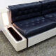 Rare space age sofa bed ‘Tortuga’ in fiberglass with lighting