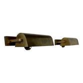 Pair of vintage modernist wall lights, adjustable in brass, France 1940