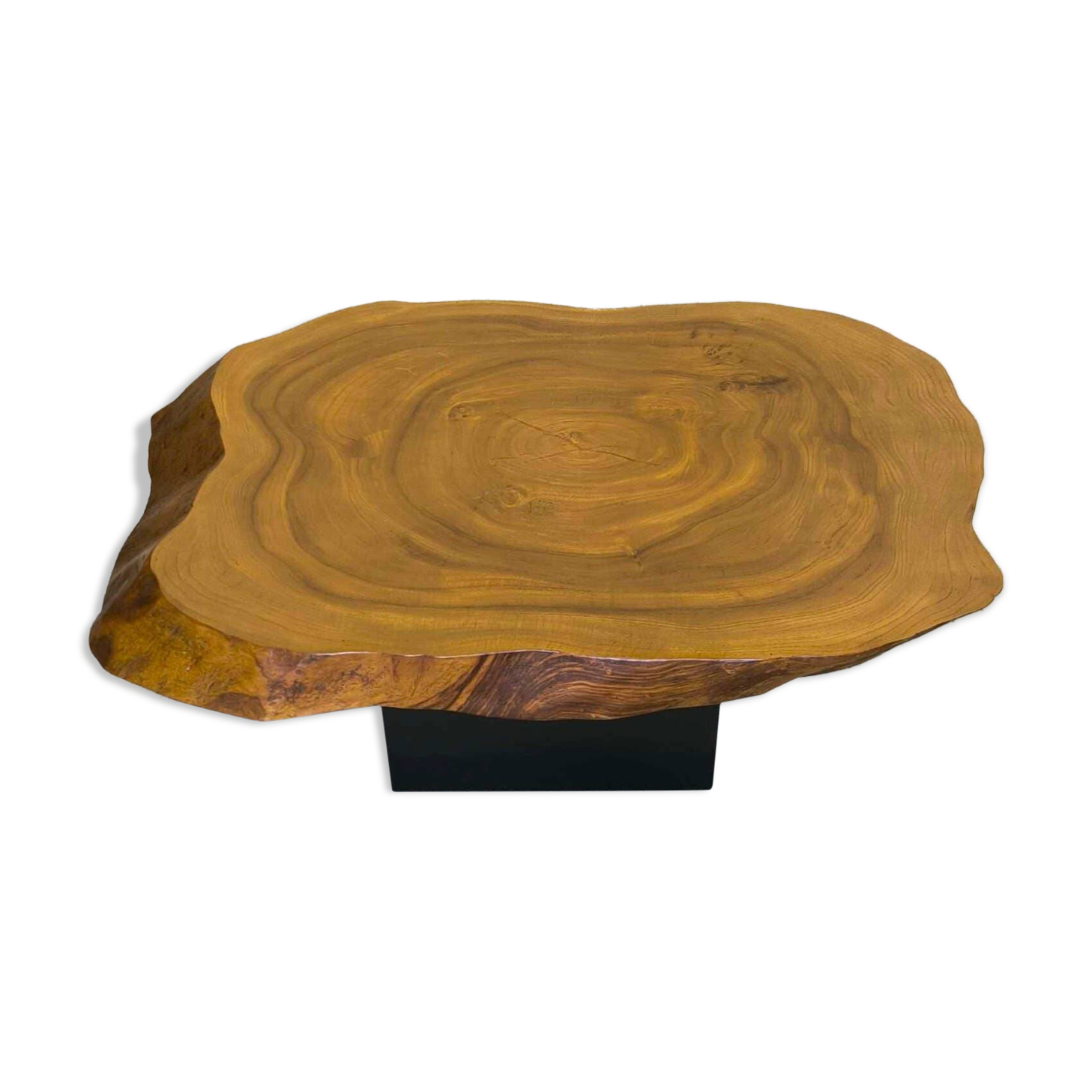 Coffee table, tree trunk top