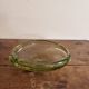 Old Pocket Bowl Fruit Dish Green Olive Crystal Bohemian Czechoslovakian