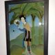 Beautiful fixed under Chinese glass from the 1950s, 60 dimensions 50 cm/35 cm