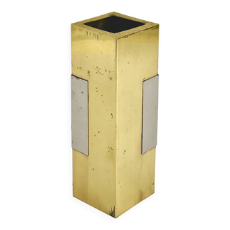 Vase géometrique Art deco laiton doré