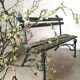 Garden bench foot cast iron art nouveau style