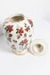 Large hand-painted ceramic vase with roses, sweet box, 20th century, Belgium, 1960s.