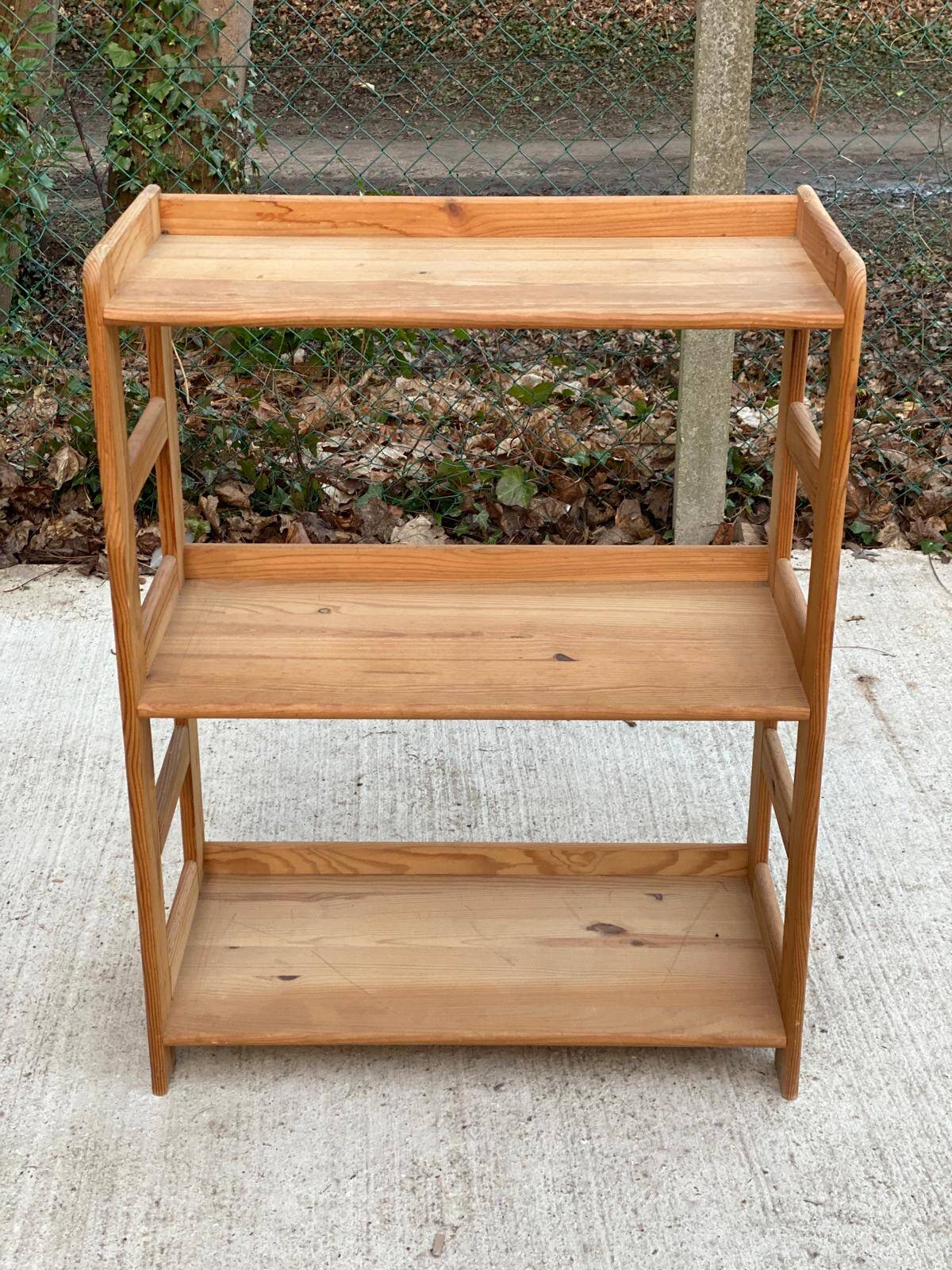 3-Tier Solid Wood Shelf
