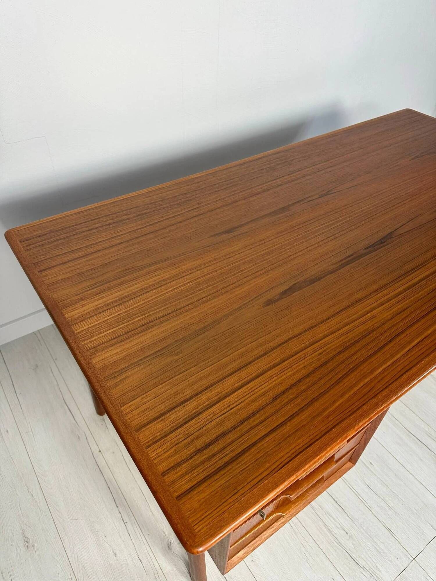 1960s Vintage Danish Teak Writing Desk by Gunni Omann for Omann Jun No 75