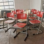 Set of 14 vintage stackable chairs