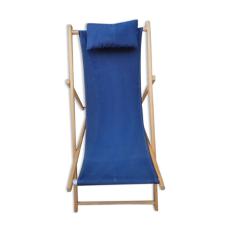 Folding chair wood living room Chilean garden blue fabrics