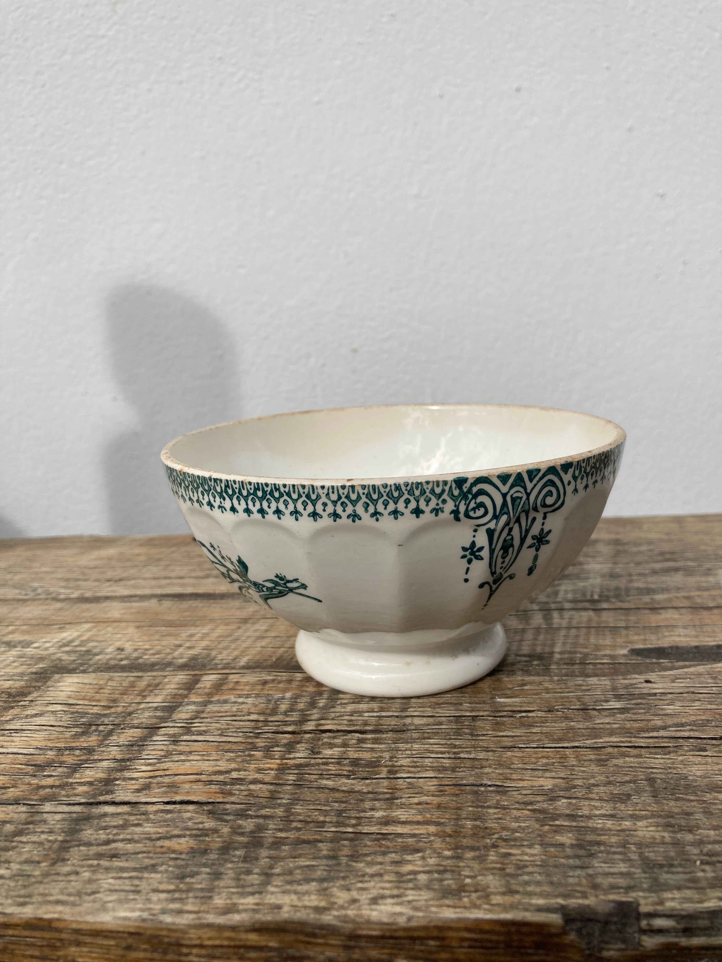 Old bowl Sarreguemines Digoin 400 Saint Amand in blue earthenware / vintage ceramic