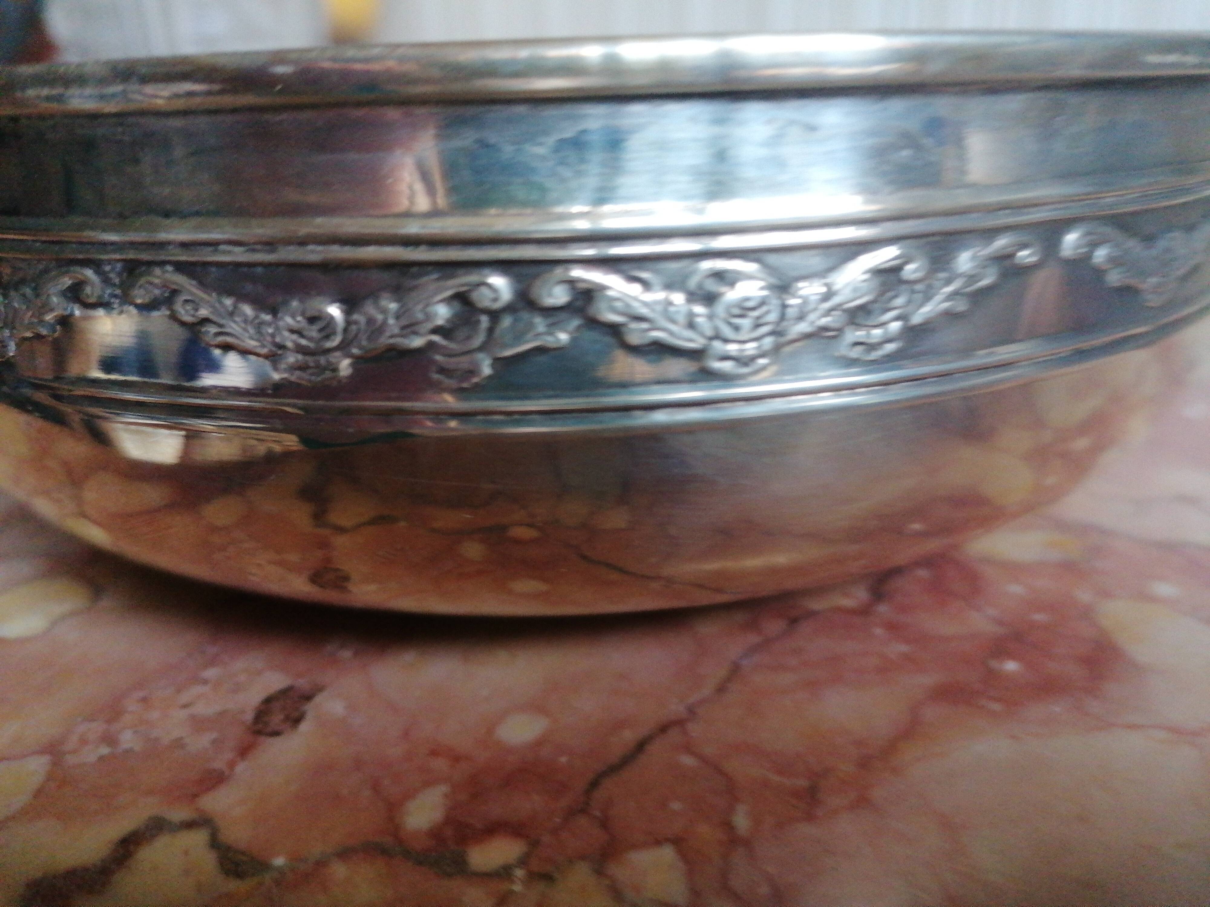 silver-plated bread basket