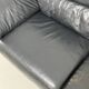 Anthracite grey leather sofa — Italian postmodern design
