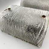 Toni Zuccheri, Mid-Century pair of corteccia Murano glass sconces for Venini. Italy 1960s