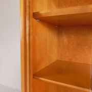 Vintage display cabinet with 2 sliding glass doors and 1 drawer, 1950s.