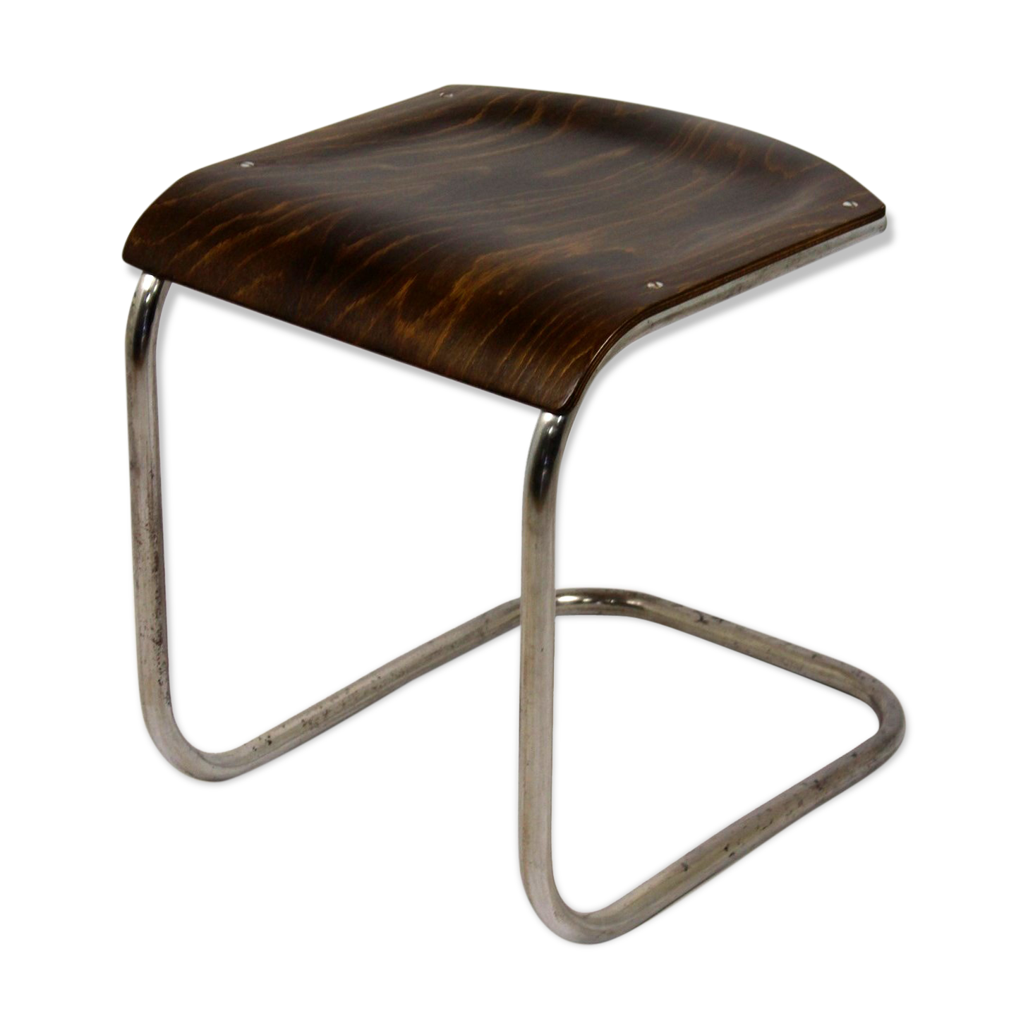 Bauhaus chrome Picollo stool by Mart Stam for Mücke-Melder, 1930s