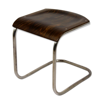 Bauhaus chrome Picollo stool by Mart Stam for Mücke-Melder, 1930s