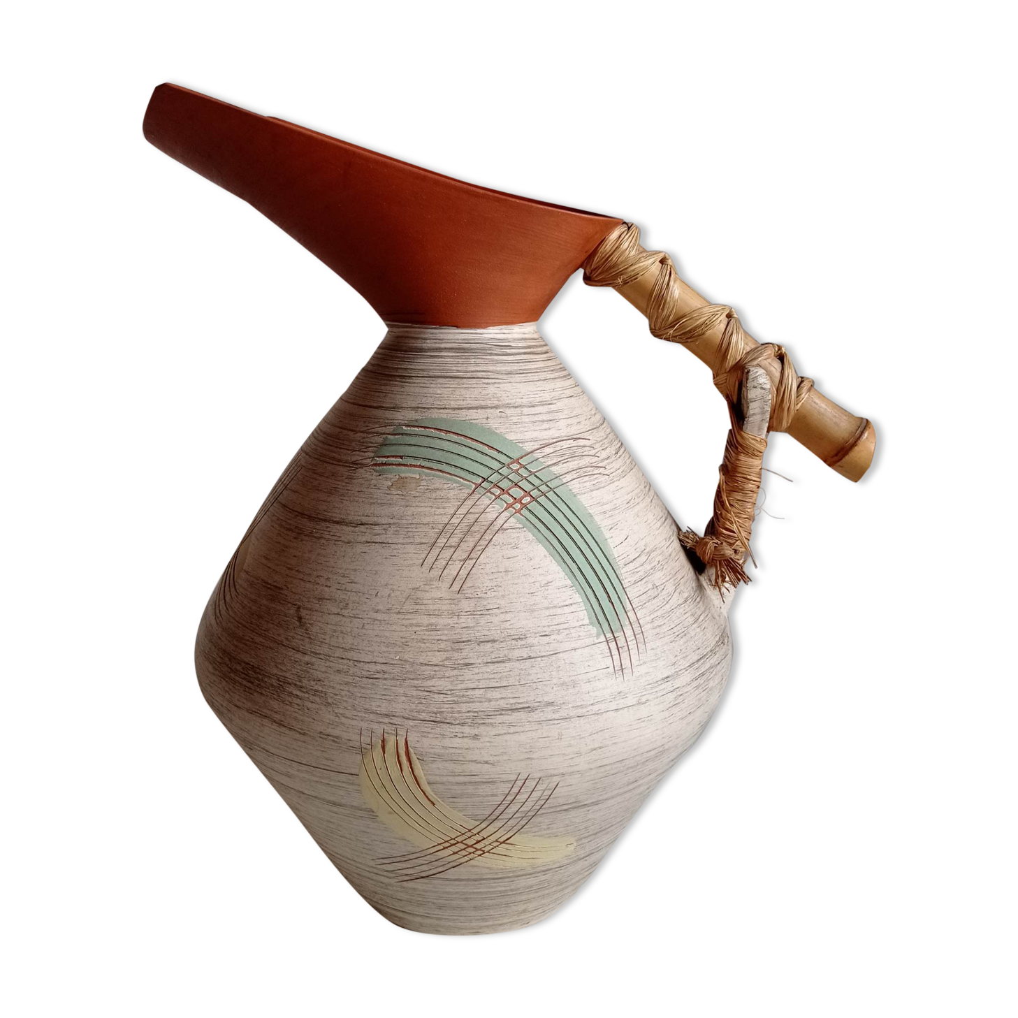 Carafe d’eau faite à la main des années 50