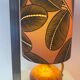 Lampe vase recyclée – céramique ouest-allemande avec tissu graphique